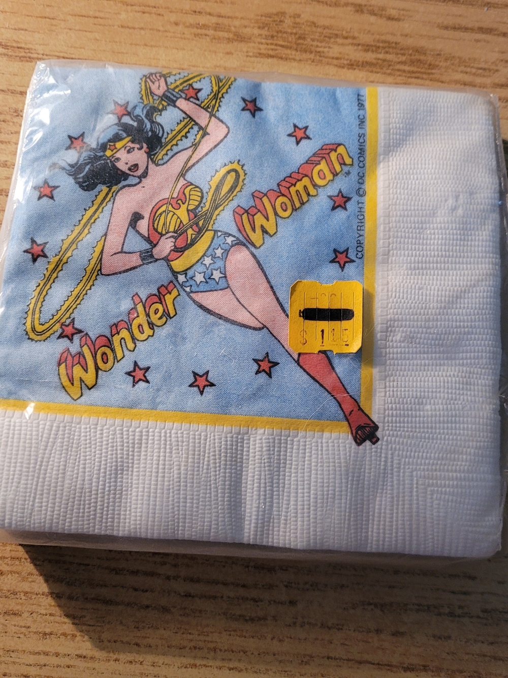 Vintage Unopened Pack Of 16 Wonder Woman Napkins